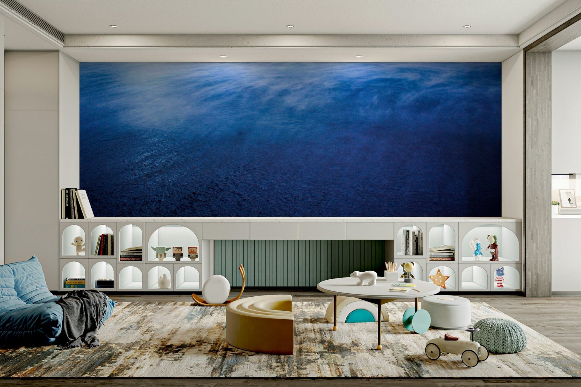 Winter storm over Sidni Ali beach II Wall Mural