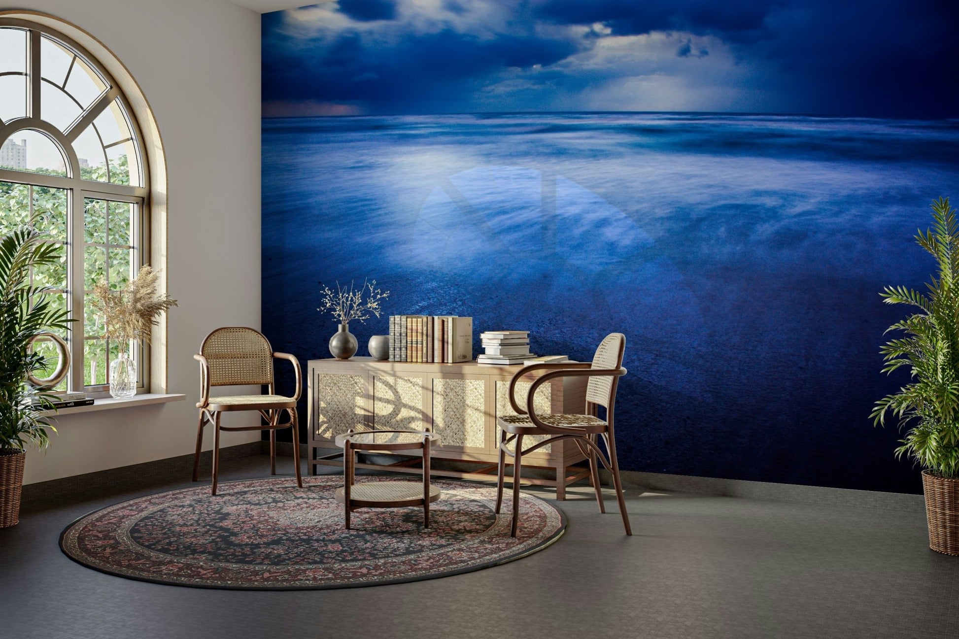 Winter storm over Sidni Ali beach II Wall Mural