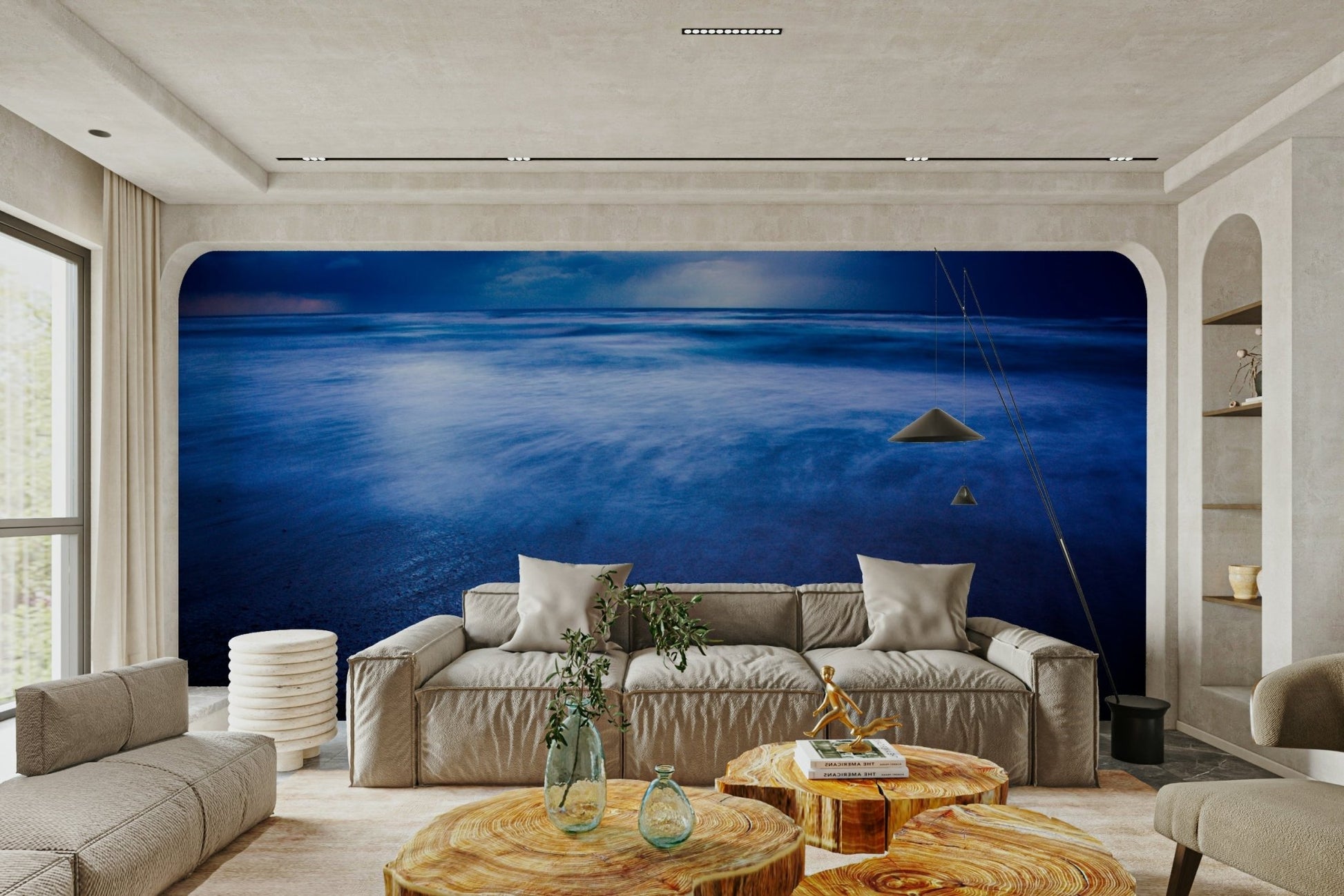 Winter storm over Sidni Ali beach II Wall Mural