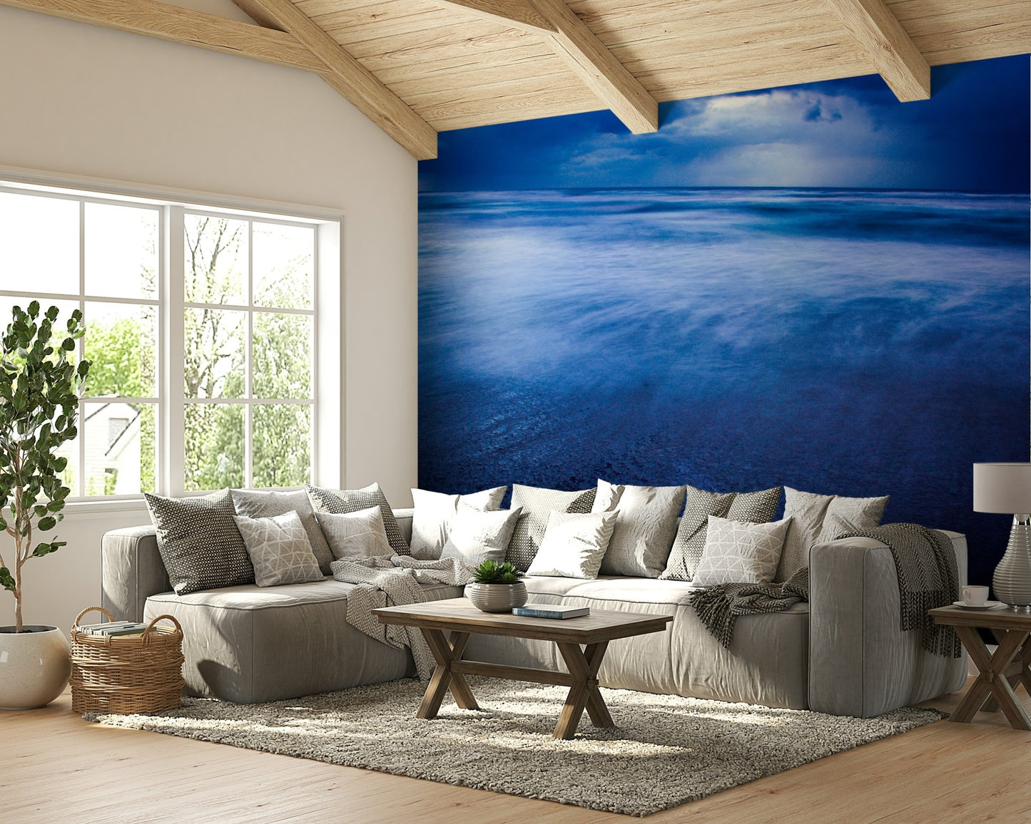 Winter storm over Sidni Ali beach II Wall Mural