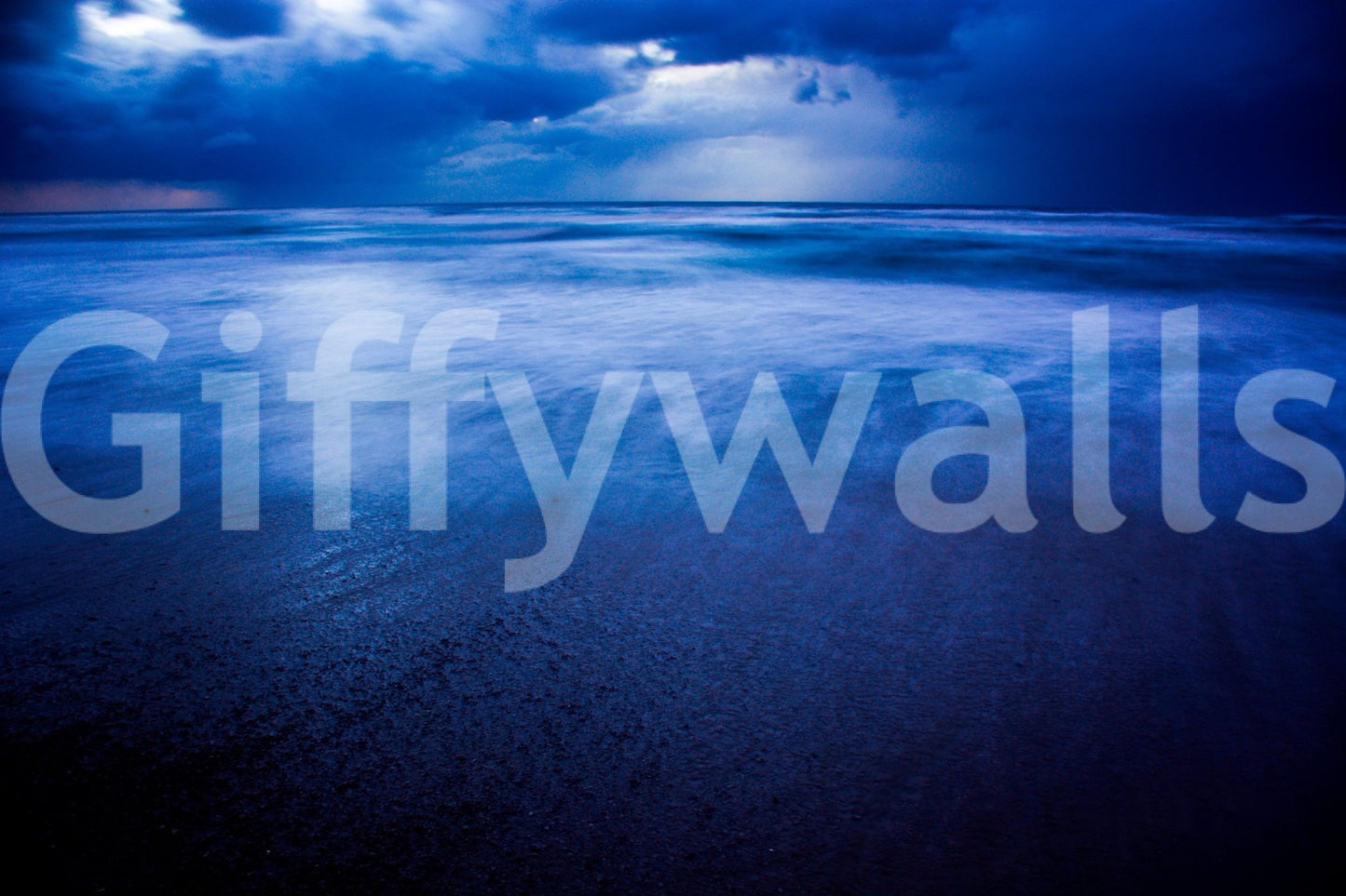 Winter storm over Sidni Ali beach II Wall Mural