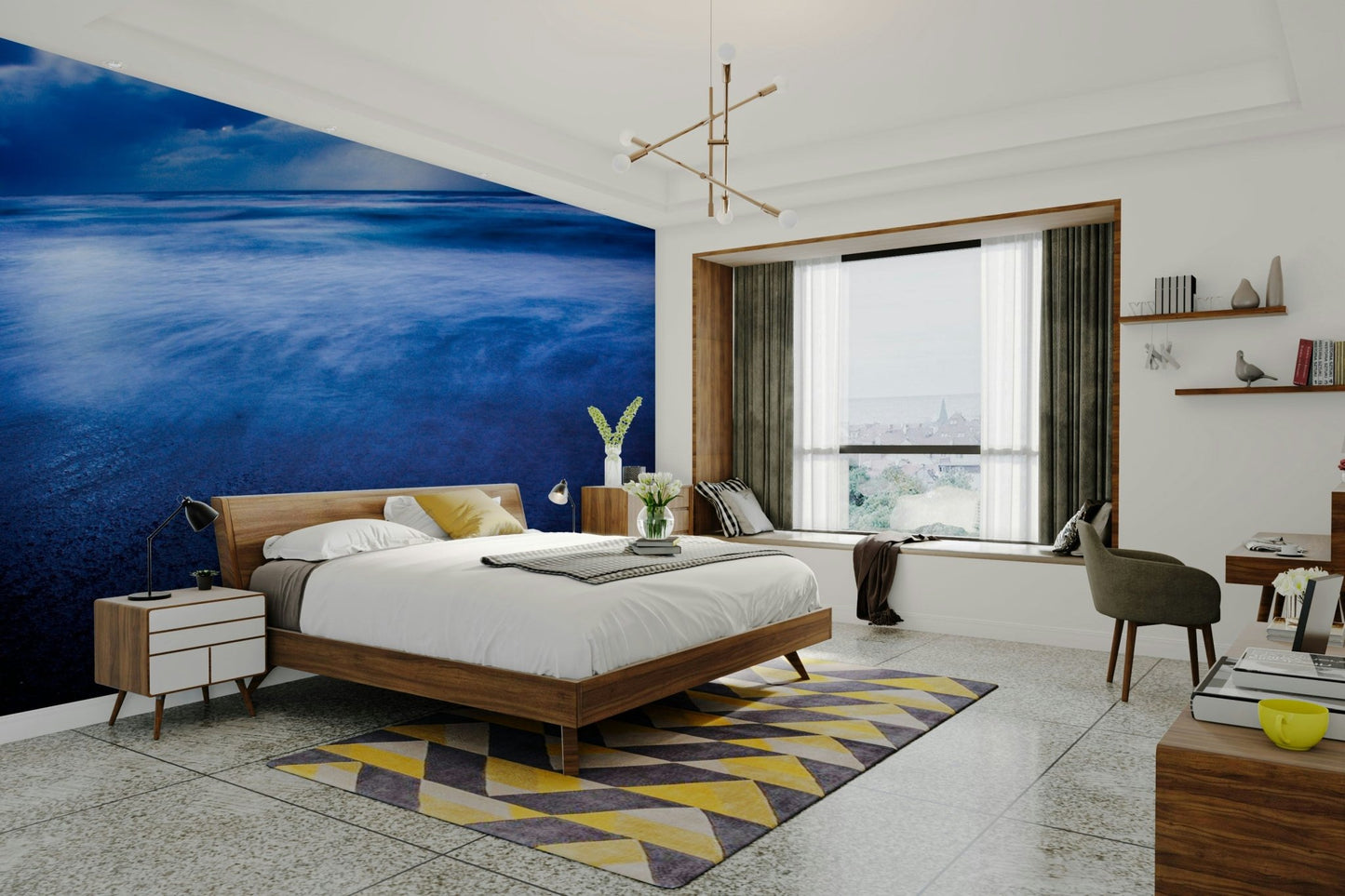 Winter storm over Sidni Ali beach II Wall Mural