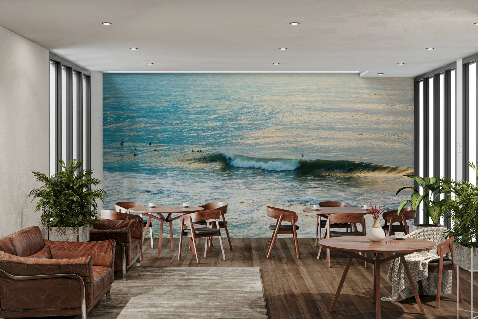 A beautiful dark ocean wallpaper mural with subtle movement., GD4809