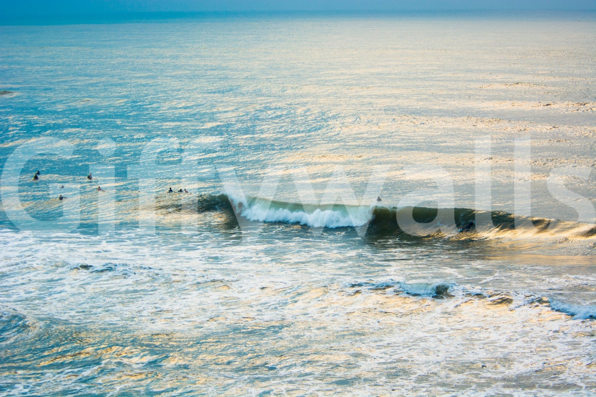 A high-quality serene ocean wall mural for walls.

