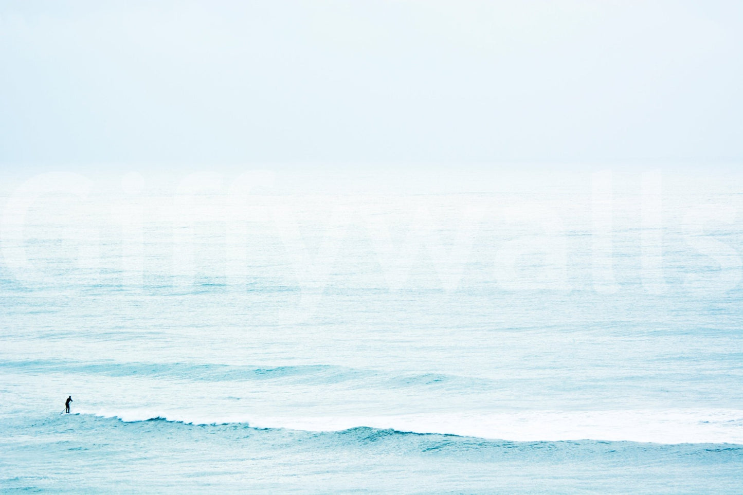 A high-quality serene ocean wall mural for walls.

