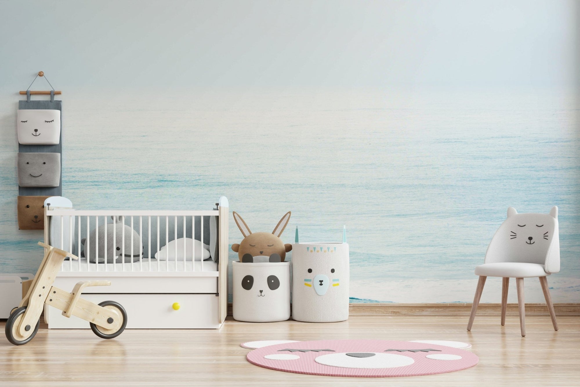 A beautiful dark ocean wallpaper mural with subtle movement., GD4807
