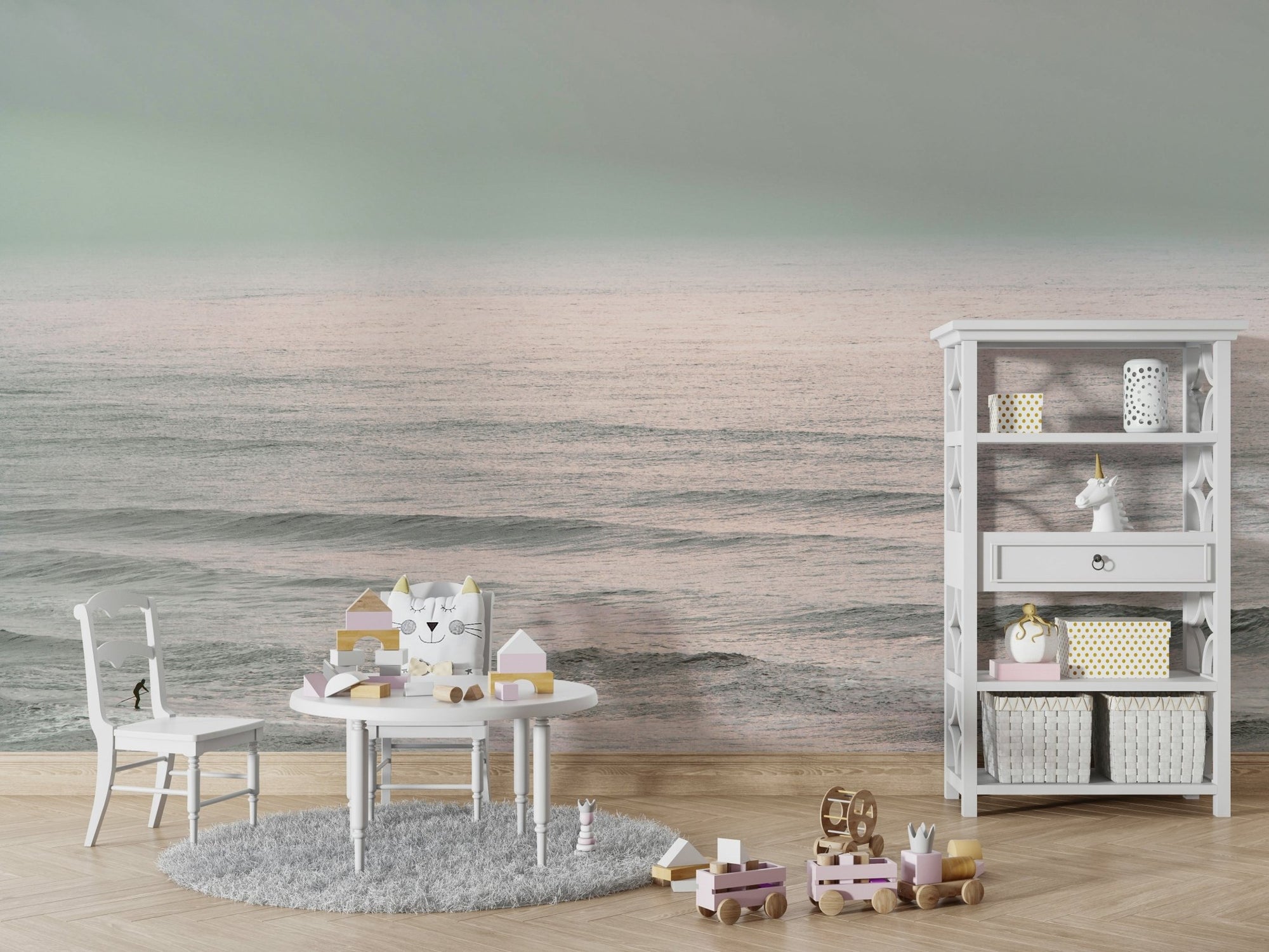 A beautiful dark ocean wallpaper mural with subtle movement., GD4808