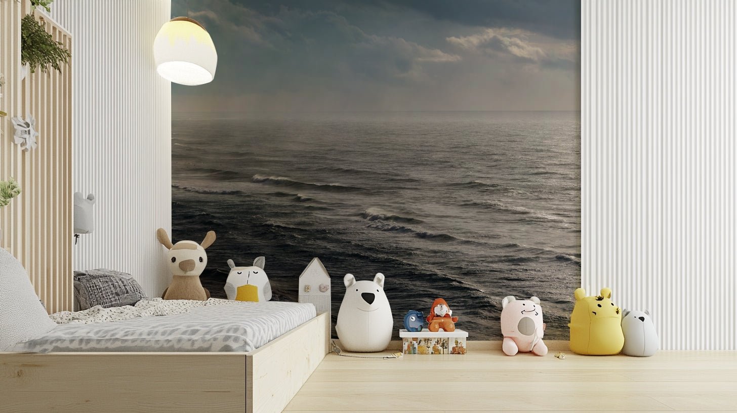 A beautiful dark ocean wallpaper mural with subtle movement., GD4703
