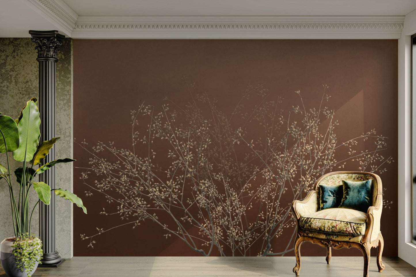 The composition is balanced and peaceful.

