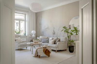 A contemplative gentle frost wallpaper mural for a feature wall.
