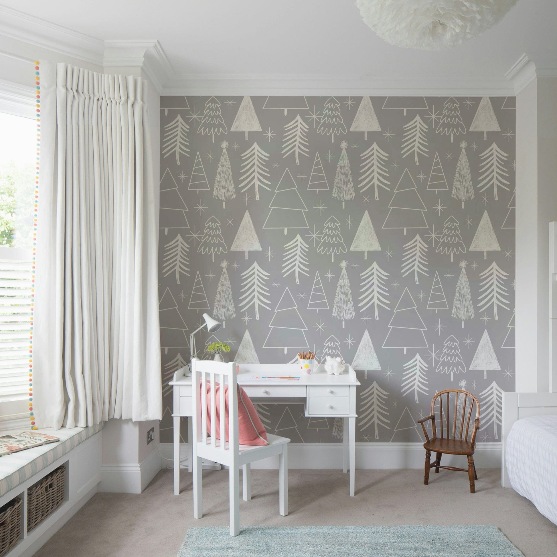 Large format wallpaper mural showing Winter Whispers tree groupings.