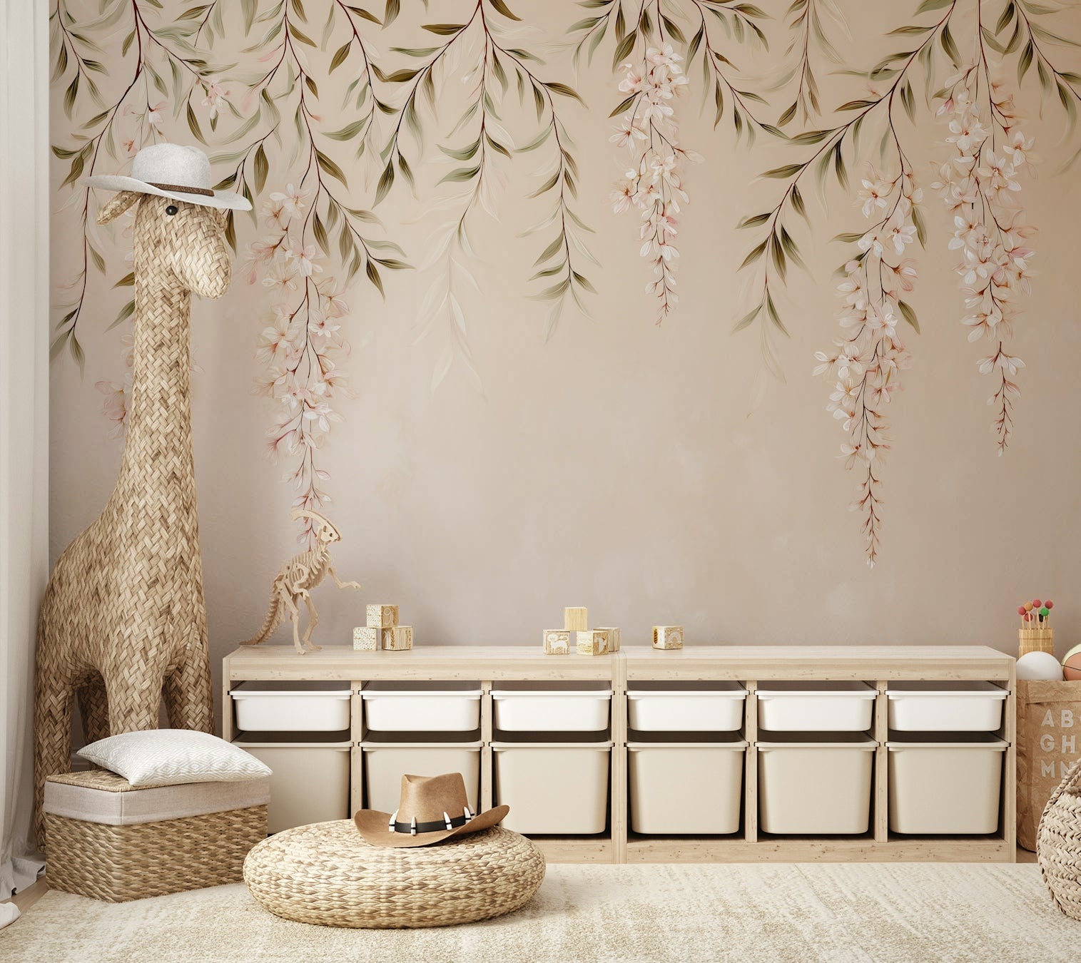 Suitable for a bedroom, living room, or a romantic, nature-inspired interior.
