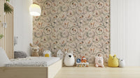 Squirrel, deer, and fox wallpaper for nature-inspired rooms.

