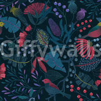 Foggy forest landscape Wonderforest Wallpaper mural for a guest room.