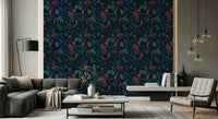 Realistic woodland Wonderforest Wallpaper mural for a dining room wall.