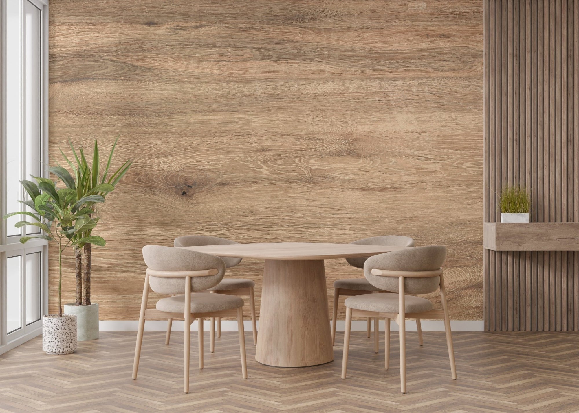 Wooden Finish Wallpaper Mural A290
