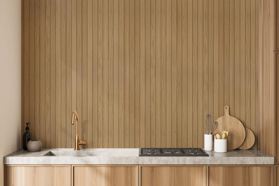 Rustic wooden planks wallpaper for cozy wall decor, C158