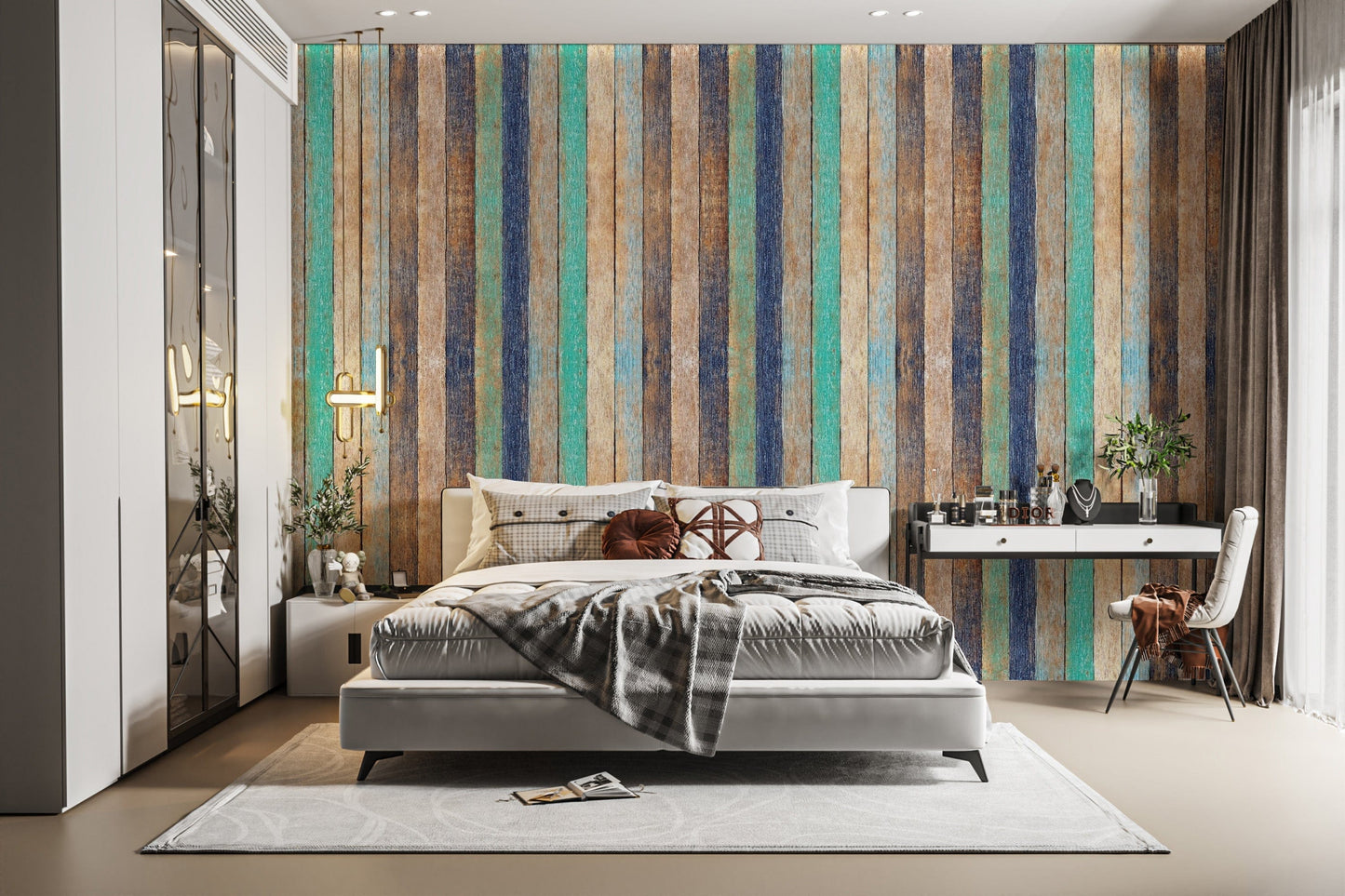 Wooden Planks Wallpaper Mural - Giffywalls