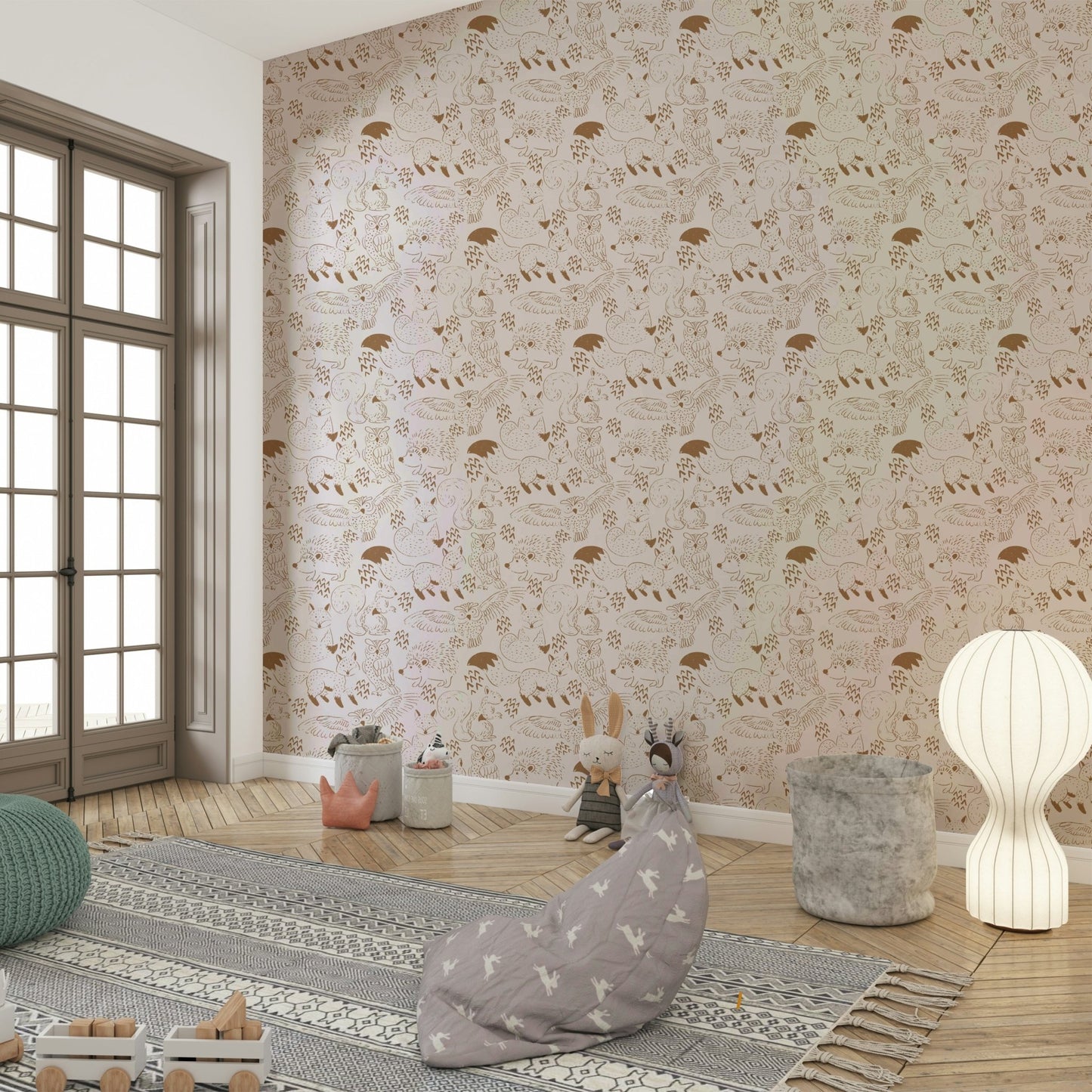Fox and owl wallpaper for walls
