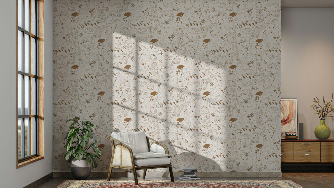 Woodland Animal Wallpaper
