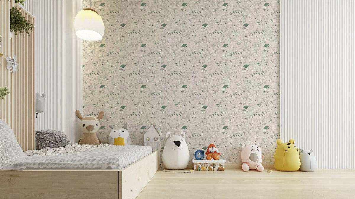 Fox and owl wallpaper for walls GD692
