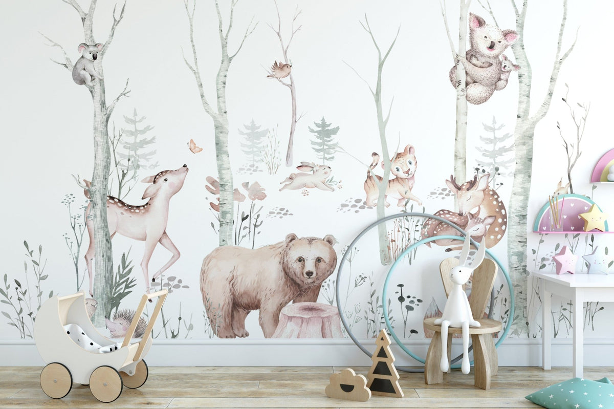 Shop for Woodland Animals Nursery Wallpaper Mural