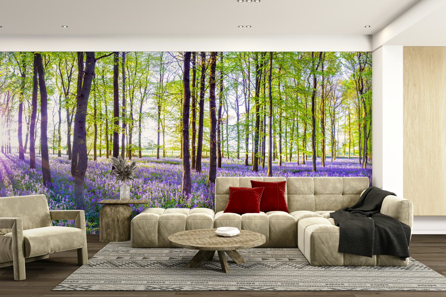 Woodland Bloom Panorama Wall Mural