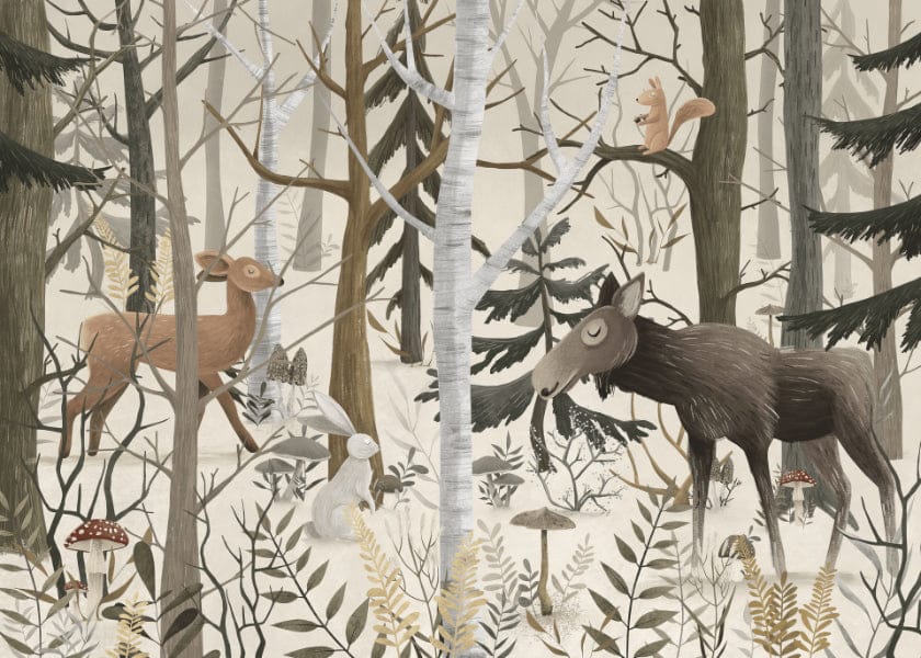Woodland Creatures Wall Mural - Giffywalls, C38