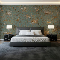 Muted earth tones and branches Woodland Dreams Wall Mural framing a lovely window.