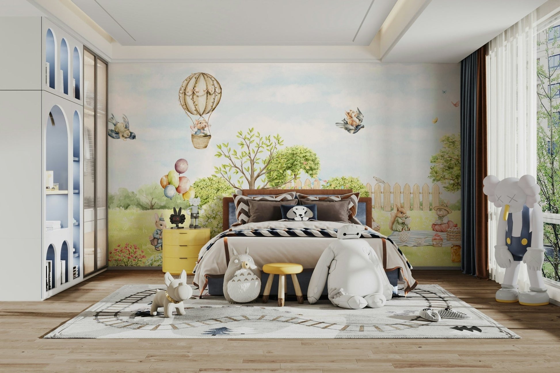 High-resolution image of a whimsical forest.

