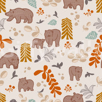 Cozy kids room wallpaper with charming forest animals

