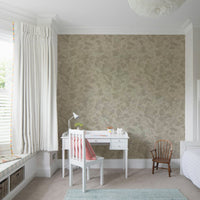 Vintage beige woodland garden wallpaper for walls., GD1123