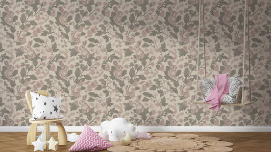 Woodland Garden – Vintage Blush Wallpaper⁠ GD784