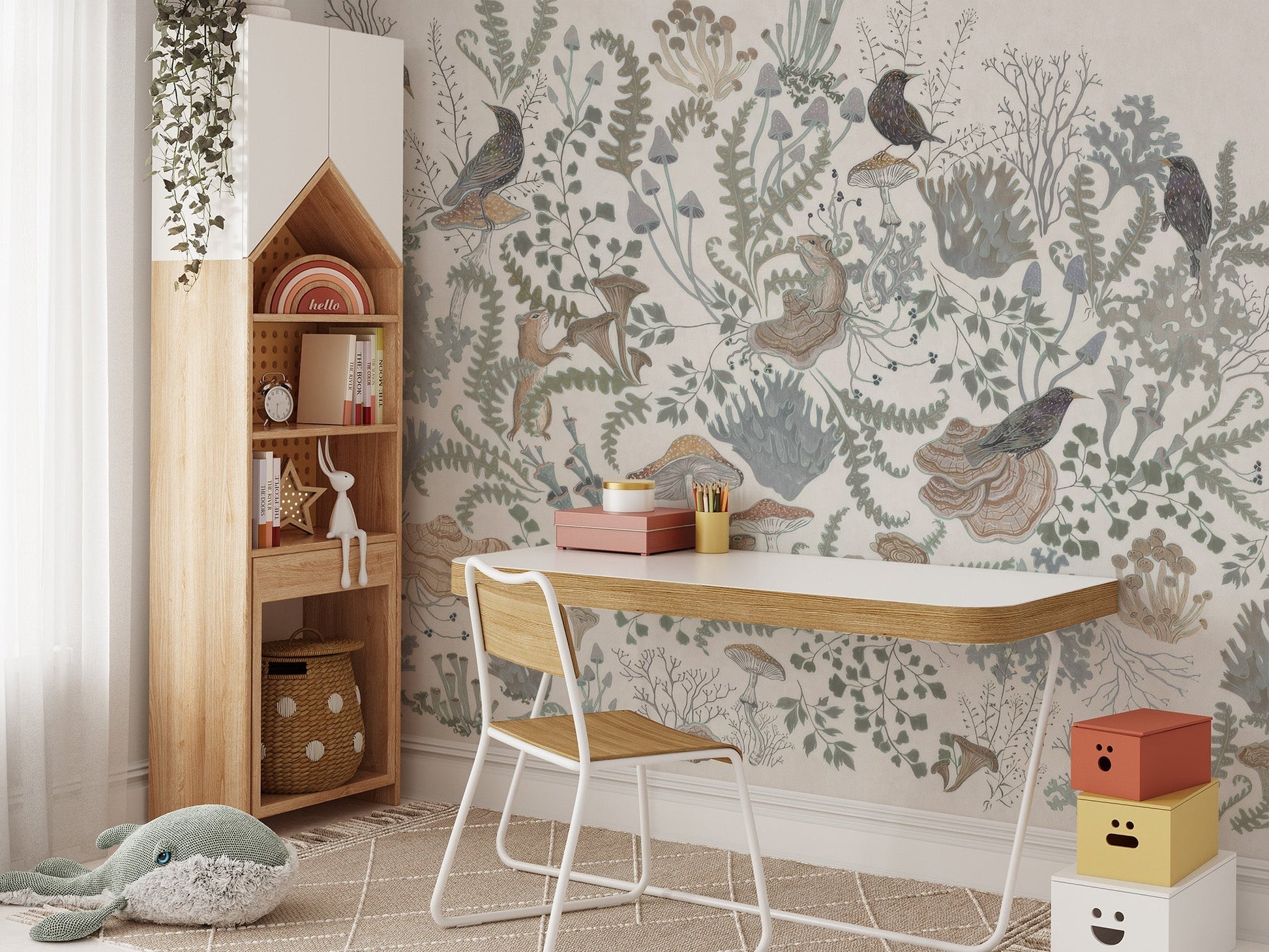 Woodland Harmony Fresco Mural - Giffywalls C248