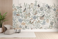 Elegant woodland harmony fresco mural for rooms C248
