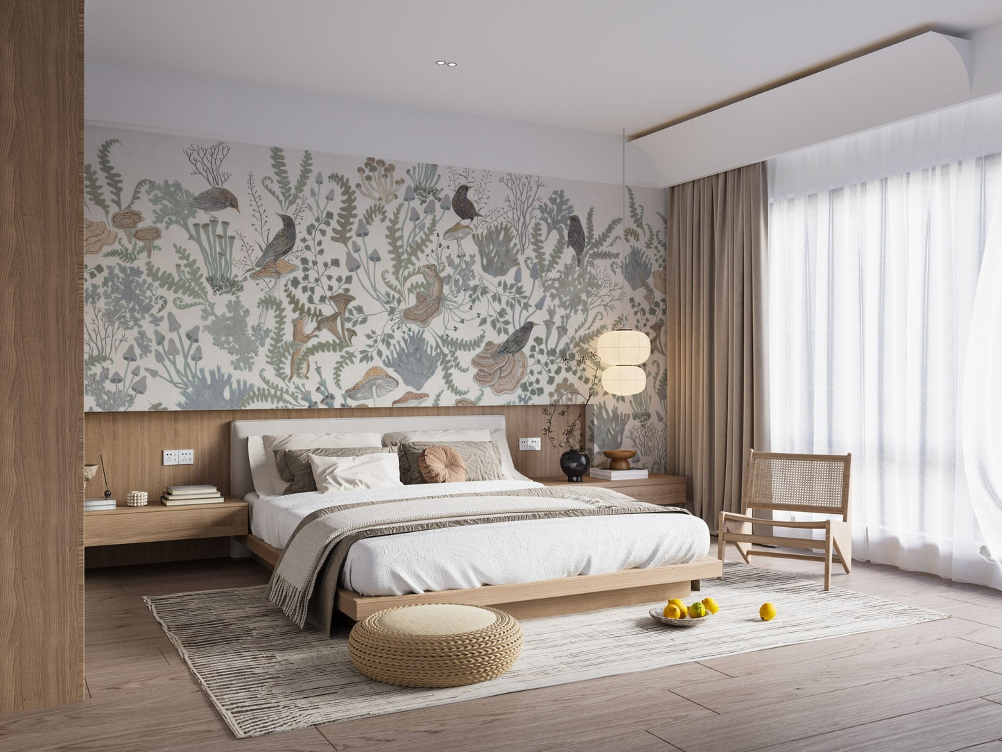 Woodland Harmony Fresco Mural - Giffywalls C248