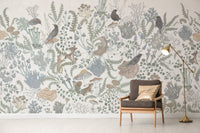 Woodland harmony fresco wallpaper mural for walls C248