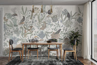 Peaceful woodland harmony fresco wallpaper for walls C248