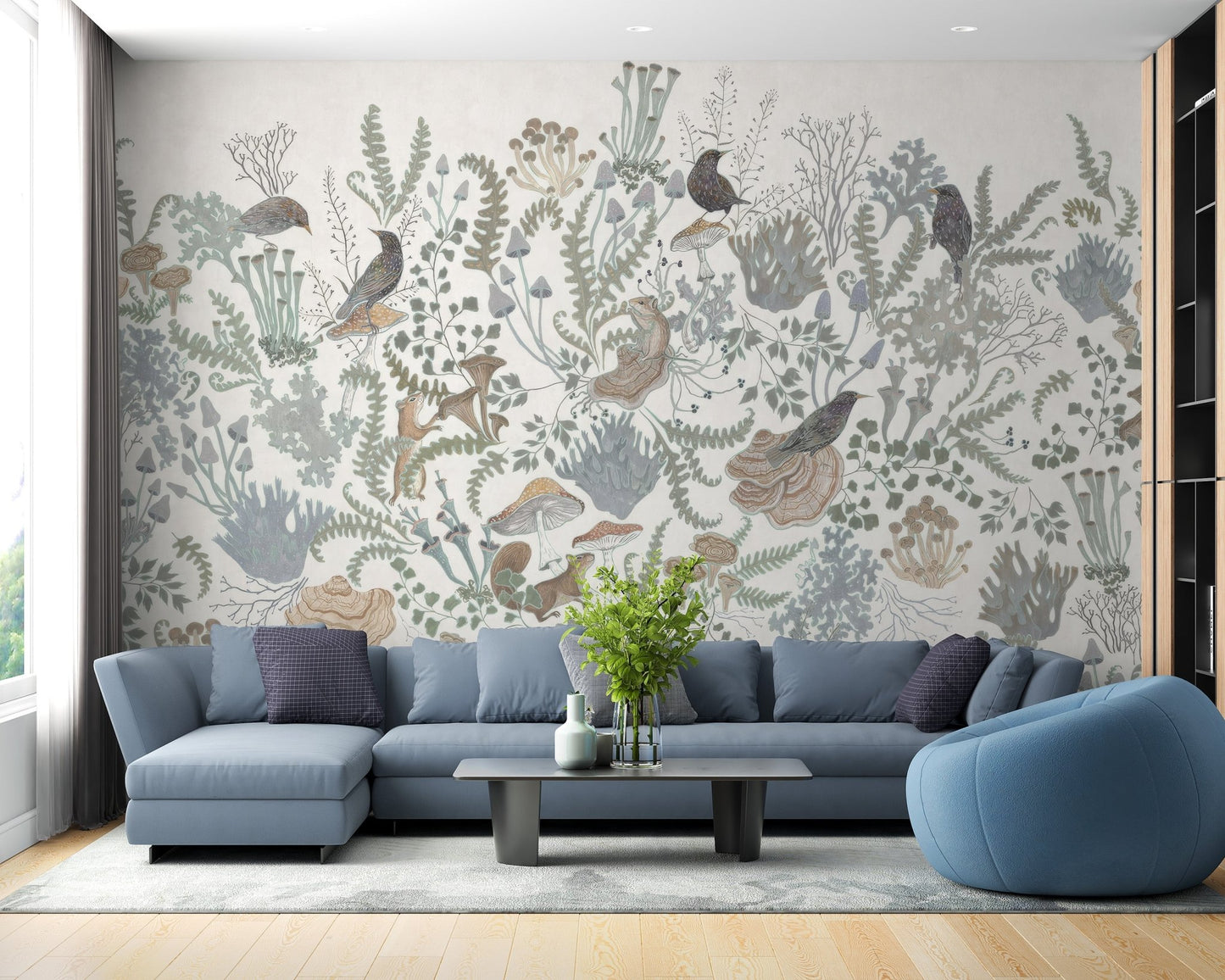 Woodland Harmony Fresco Mural - Giffywalls C248