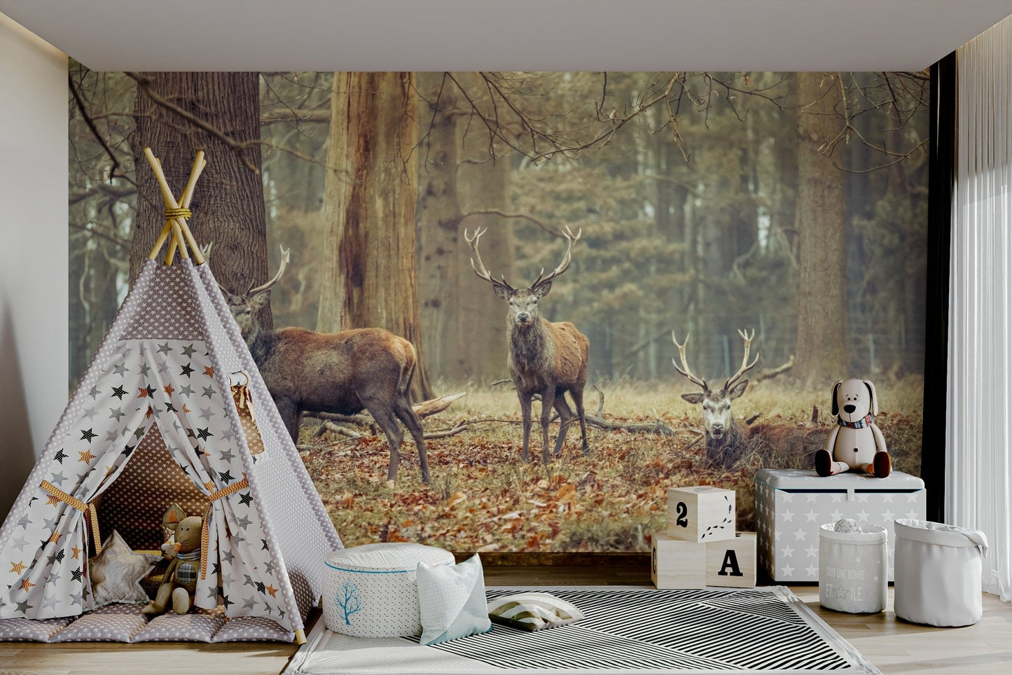 Majestic stags in a forest. GD3039
 
