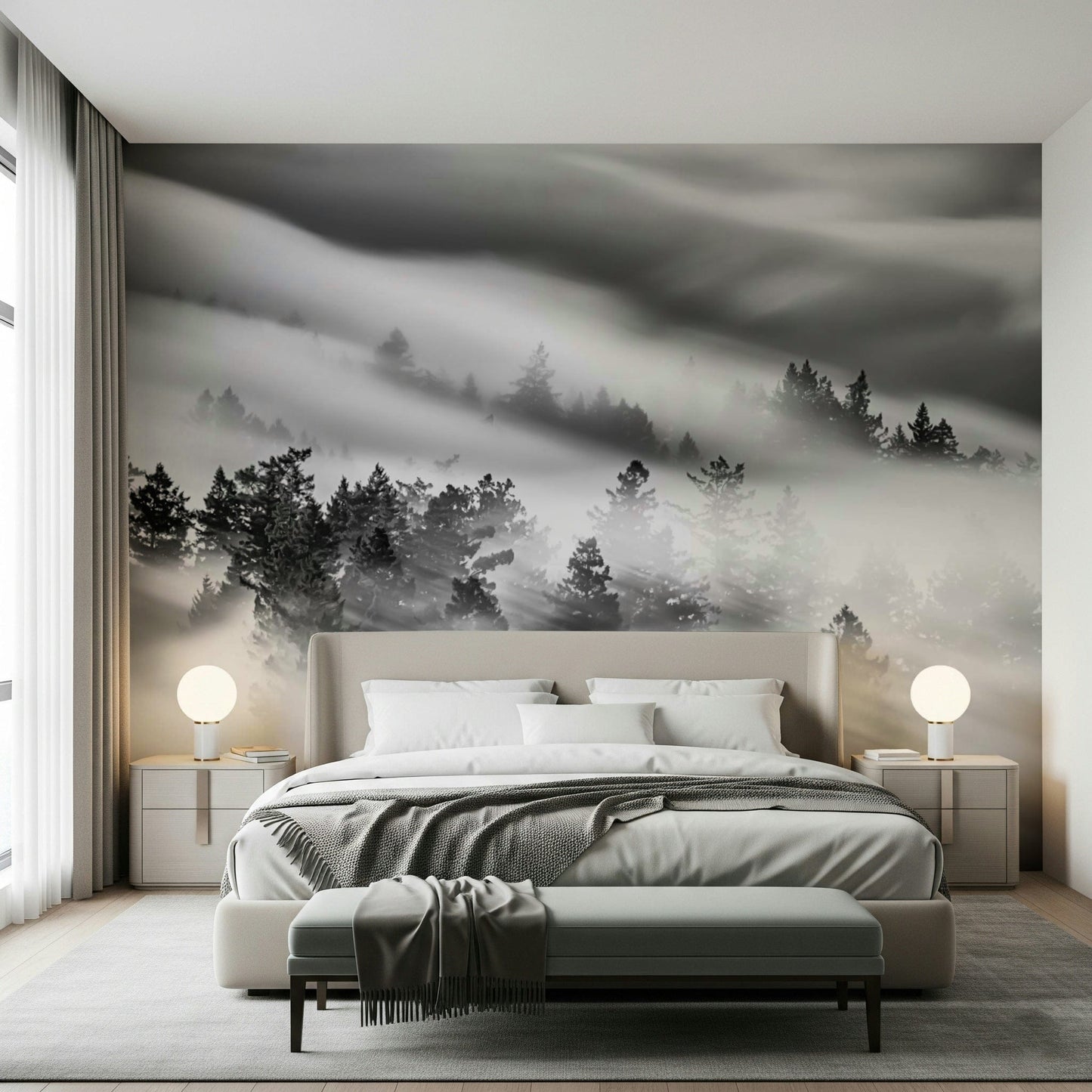 Abstract Velocity mural, high contrast photo, flowing mist, striking natural beauty., GD6942