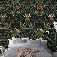 Transform interiors with Whimsical Botanic Silk wallpaper design, AN149