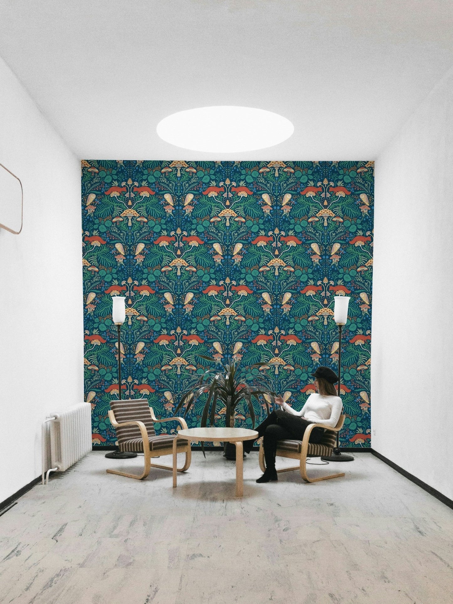 A whimsical and enchanting wallpaper pattern.
