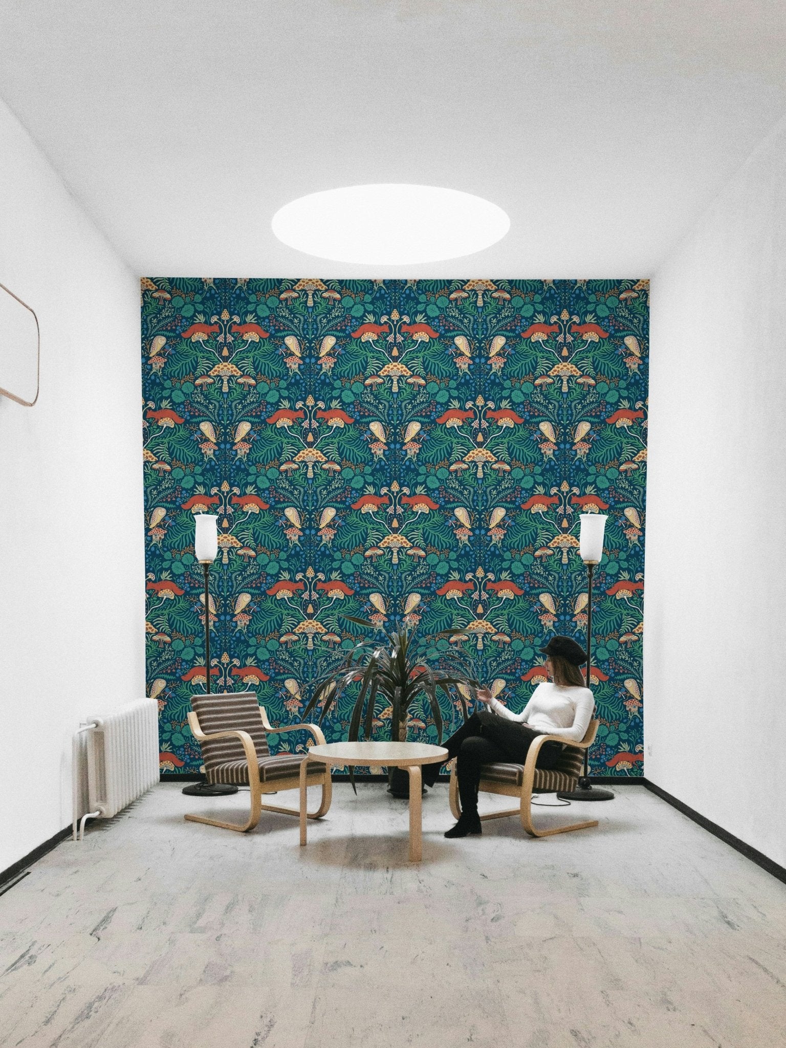A whimsical and enchanting wallpaper pattern.
