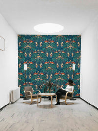 A whimsical and enchanting wallpaper pattern.
