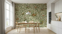 Subtle accent wall with the charming Woodland Naptime Tales Wall Mural