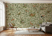 Design showing sleeping bears in Woodland Naptime Tales Wall Mural