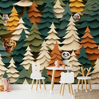 Woodland Peek-a-Boo Wall Mural