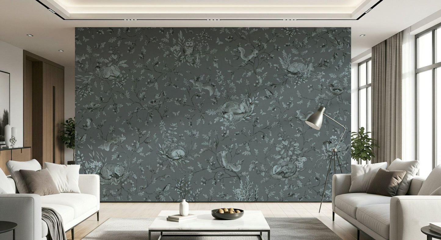 Child's room decor with the delightful Woodland Slumber Wall Mural