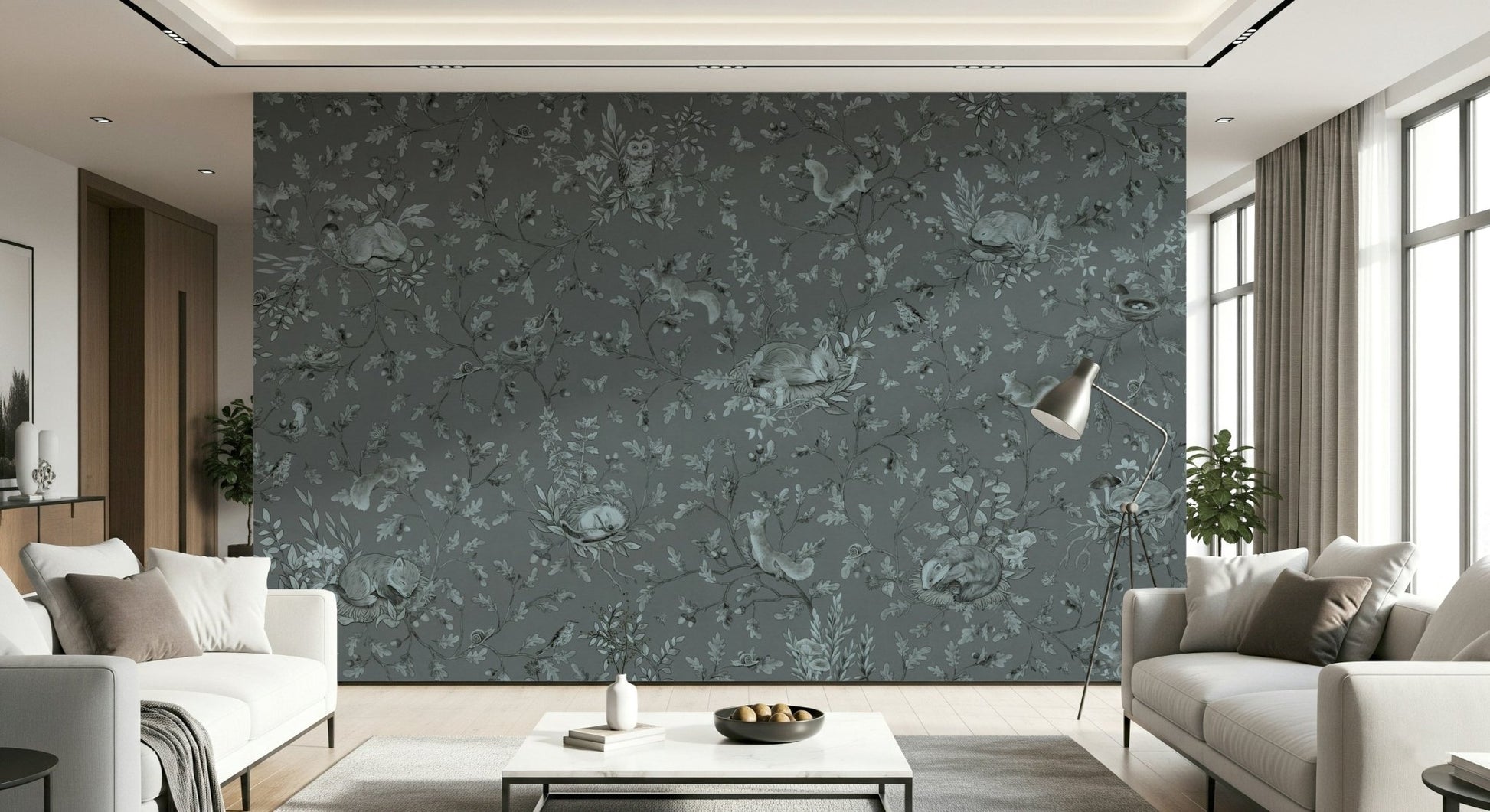 Child's room decor with the delightful Woodland Slumber Wall Mural